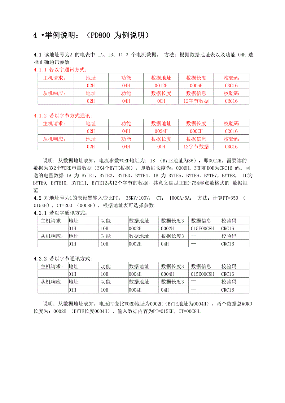 二工——PD800多功能表ModBus协议_第4页