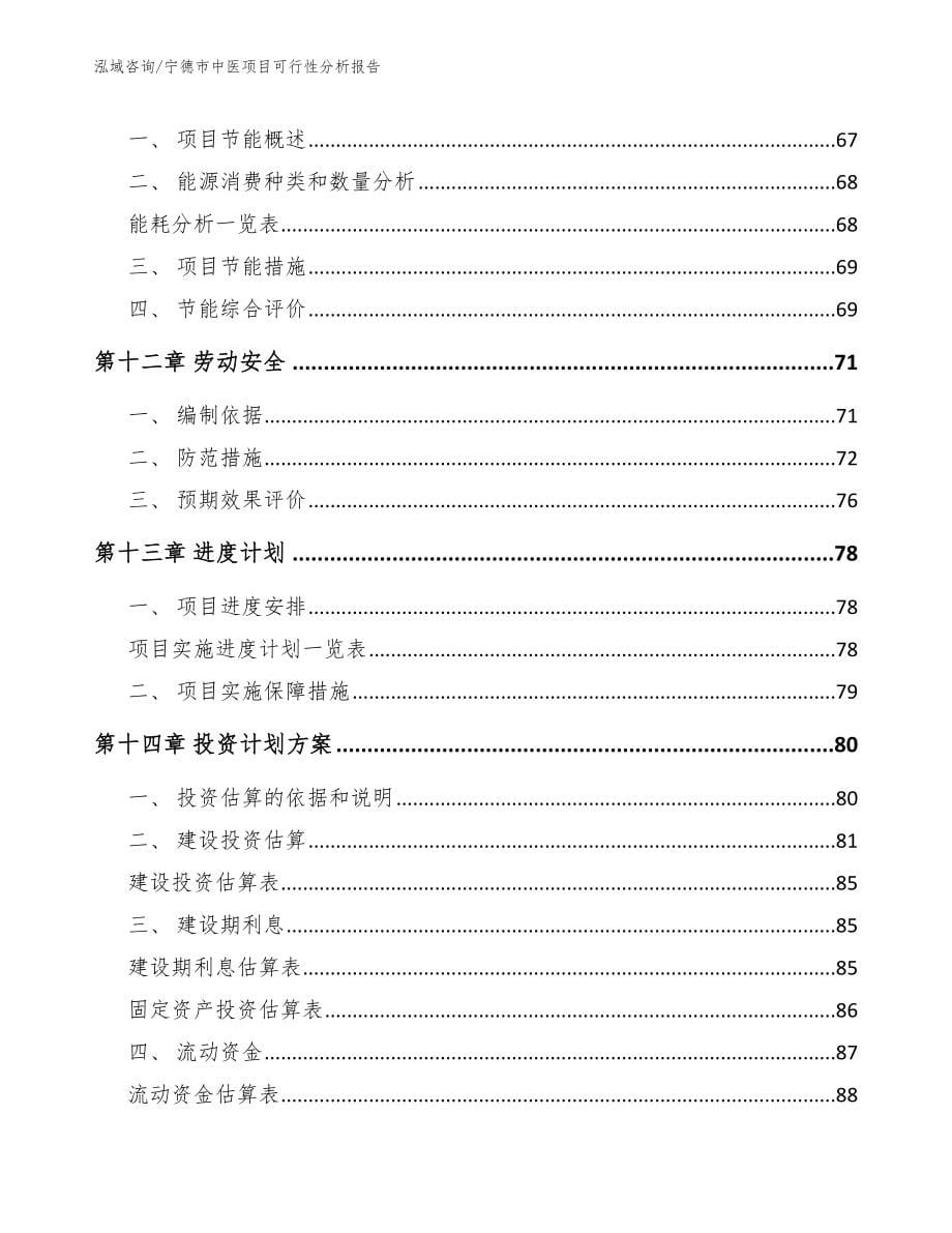 宁德市中医项目可行性分析报告_模板范本_第5页