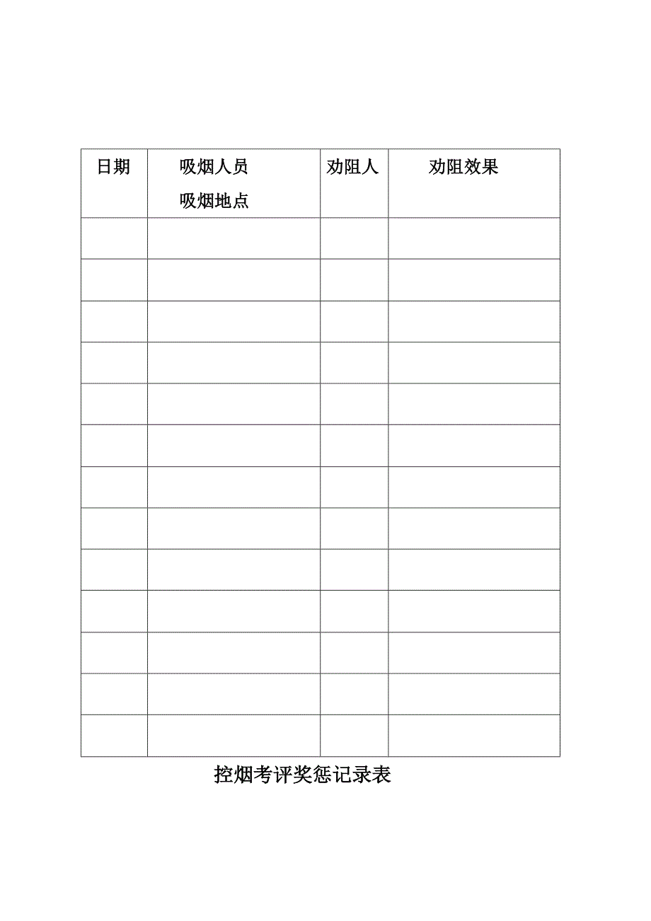 控烟监督员、巡查员工作定期监督和巡查记录表.doc_第3页