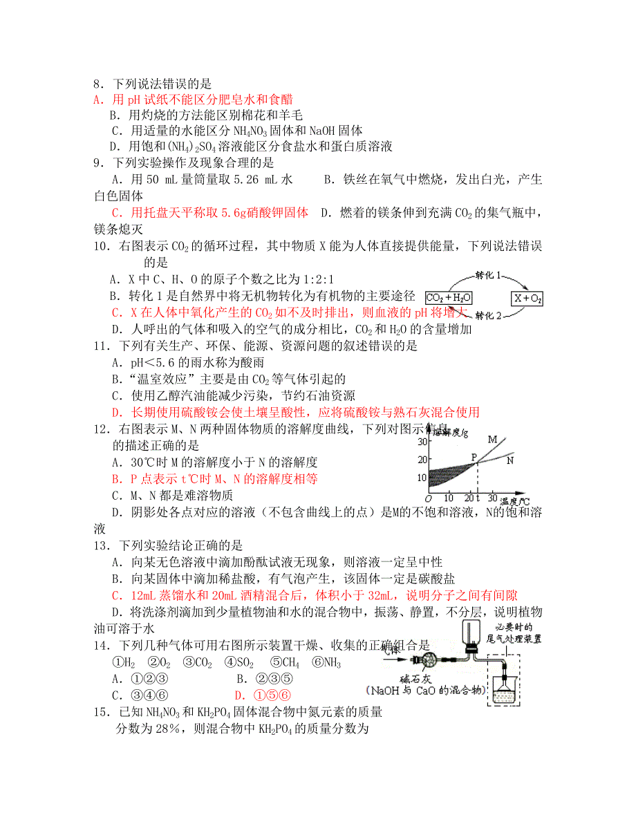 2020年镇江市中考化学试题及答案_第2页