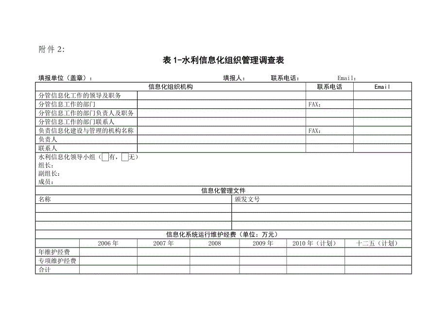 水利信息化现状及需求分析调研报告提纲230_第3页