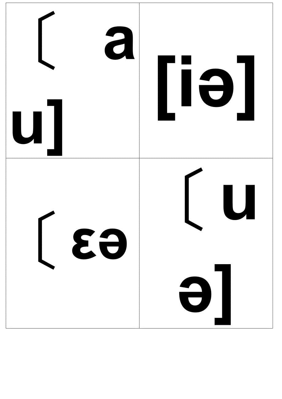 英语国际音标卡片打印版(附音标相对的字母组合)_第5页