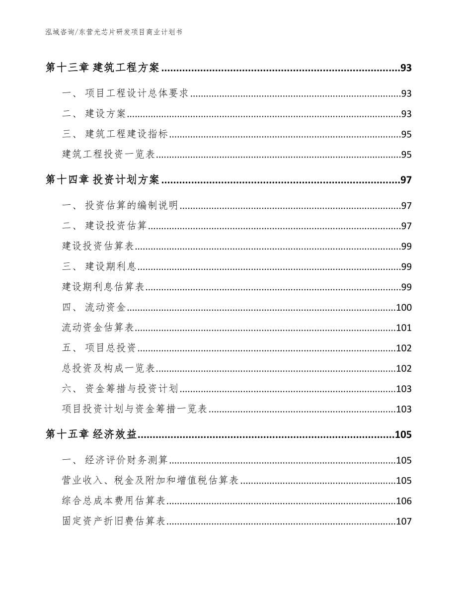 东营光芯片研发项目商业计划书（范文参考）_第5页