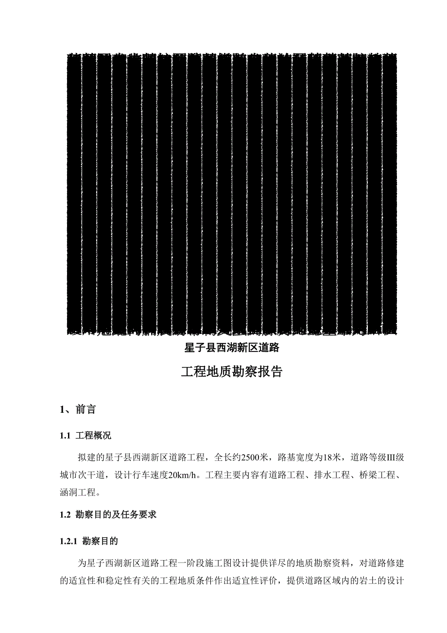 城市道路岩土工程勘察报告_第1页