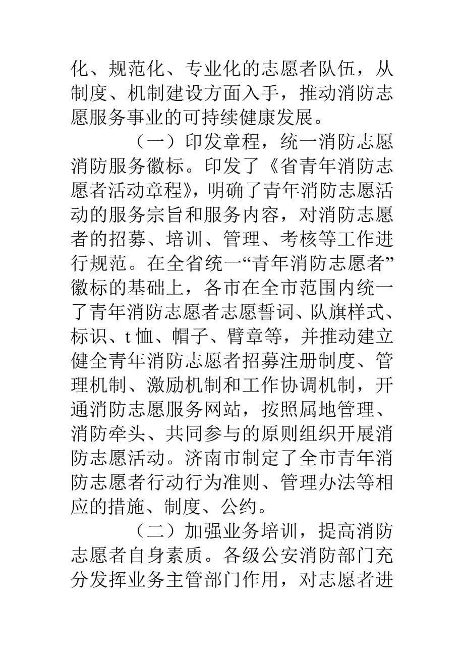 消防志愿者工作汇报材料_第5页