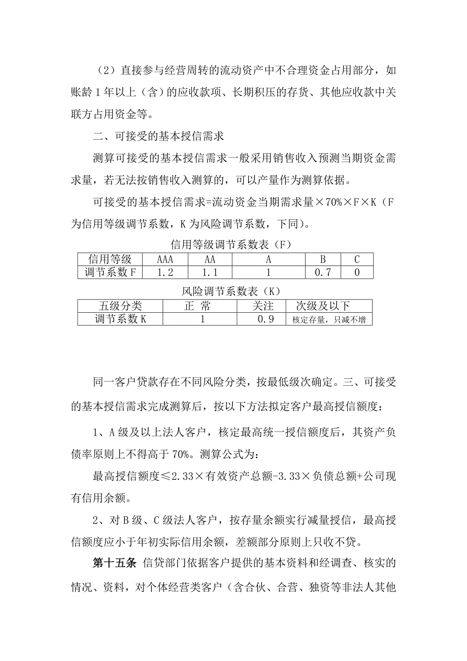 小贷公司授信管理暂行办法_第4页