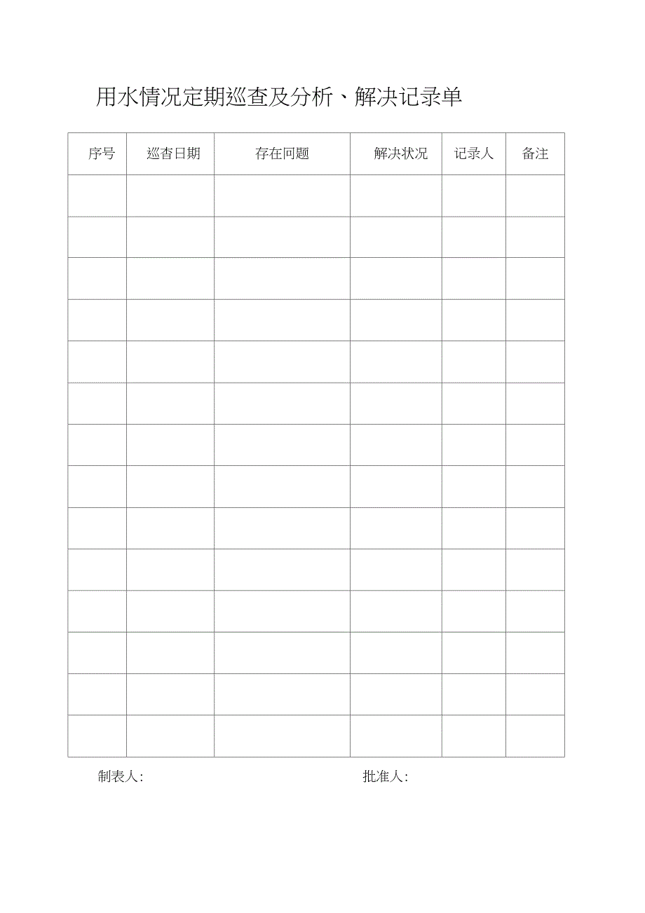 用水巡查记录_第1页
