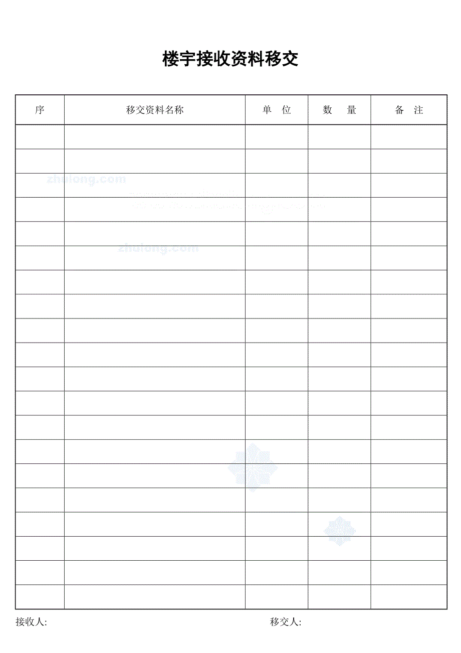 楼宇接管资料移交清单_第1页
