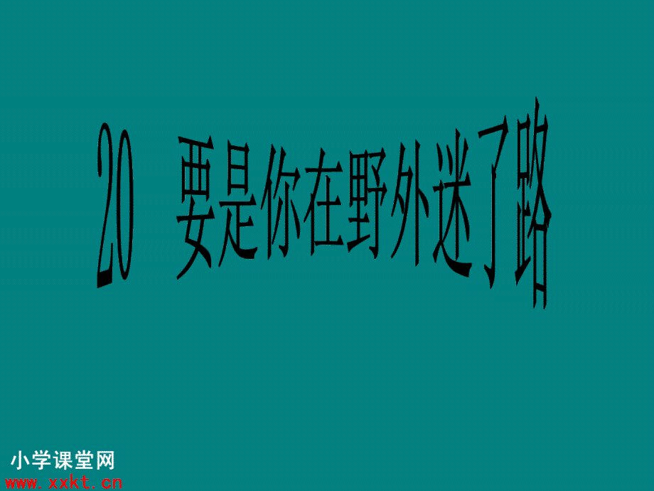 人教版小学二年级语文下册20要是你在野外迷了路ppt课件2_第1页