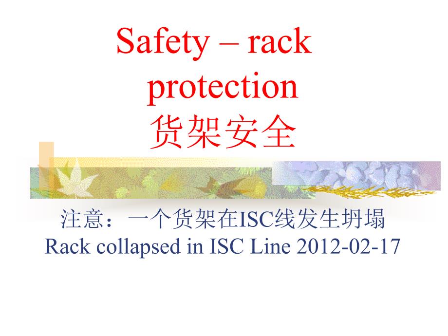 货架安全技术 RackSafety_第1页