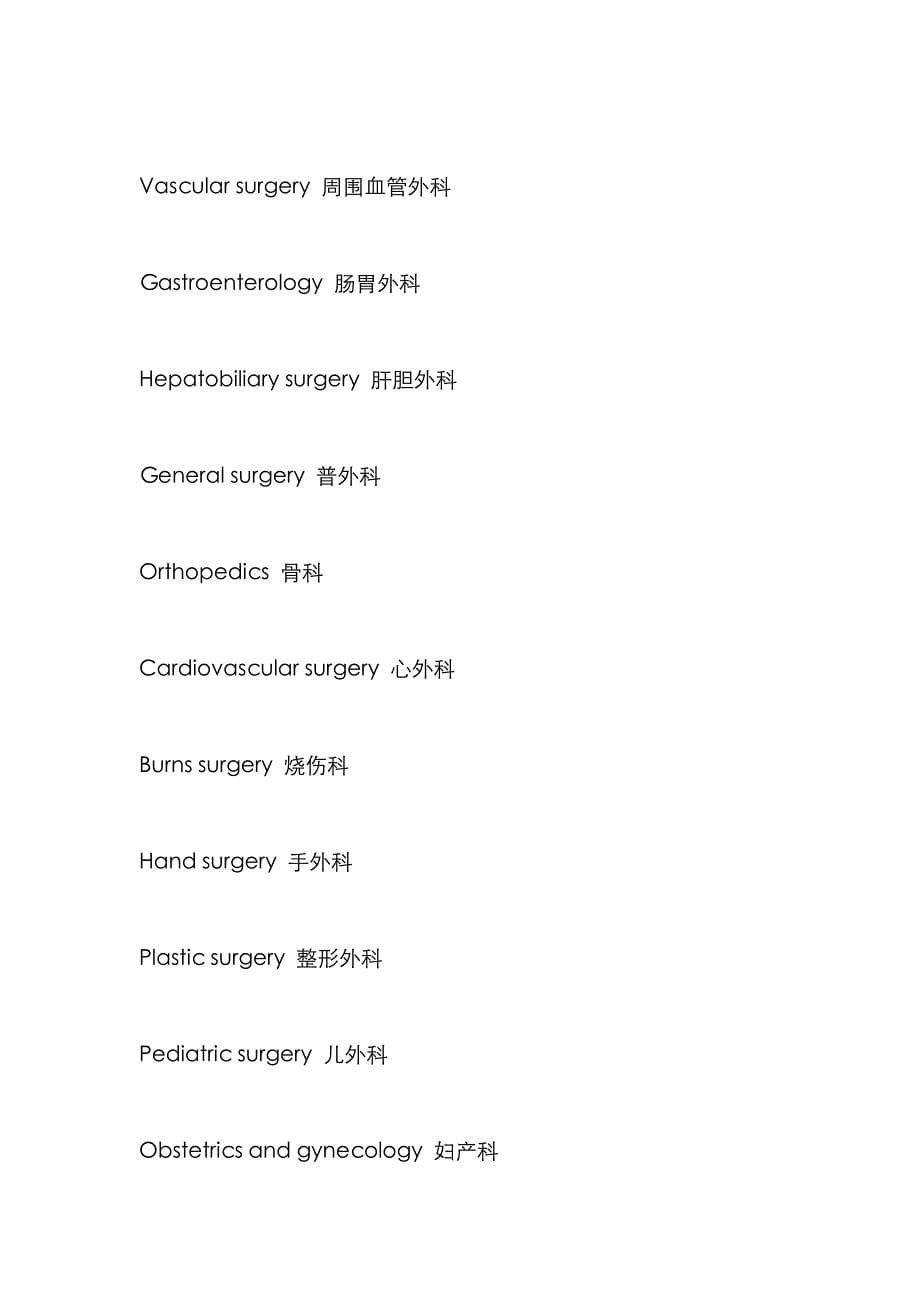 医院科室英语翻译_第5页