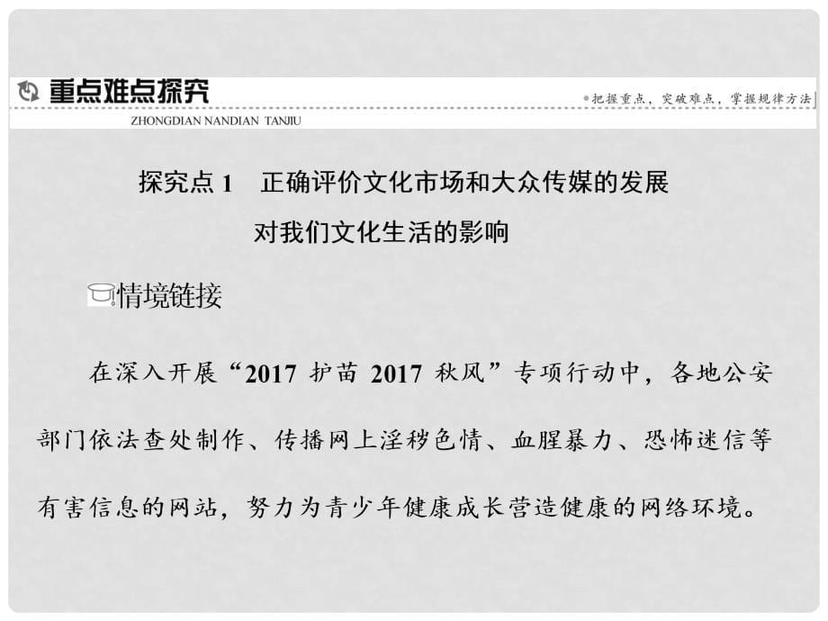 高中政治 第八课 走进文化生活 第一框 色彩斑斓的文化生活课件 新人教版必修3_第5页