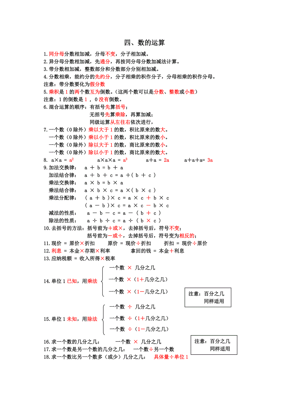 人教版六年级数学知识点总结_第4页