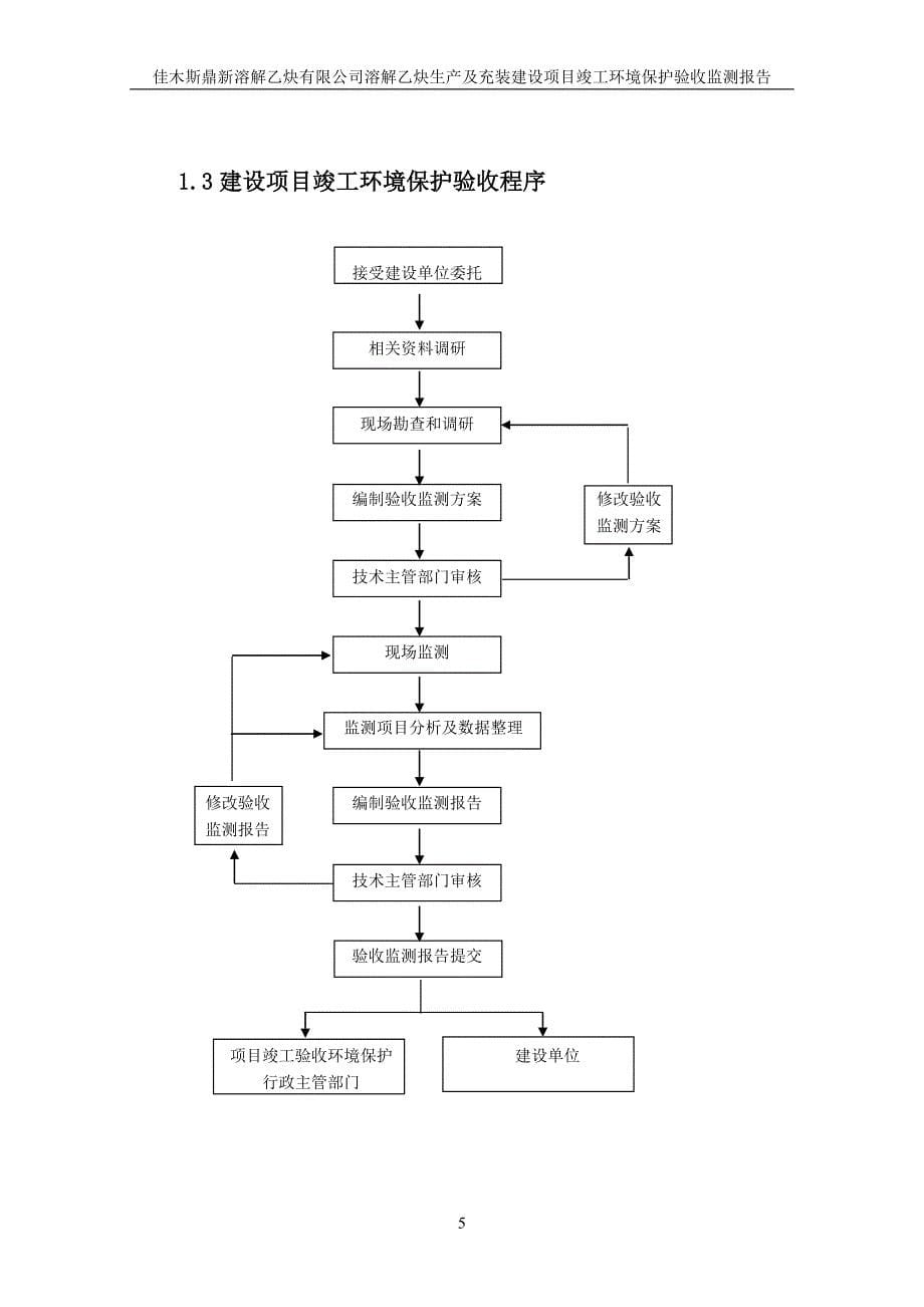 佳木斯鼎新溶解乙炔有限公司溶解乙炔生产及充装建设项目竣工环境保护验收监测报告.doc_第5页