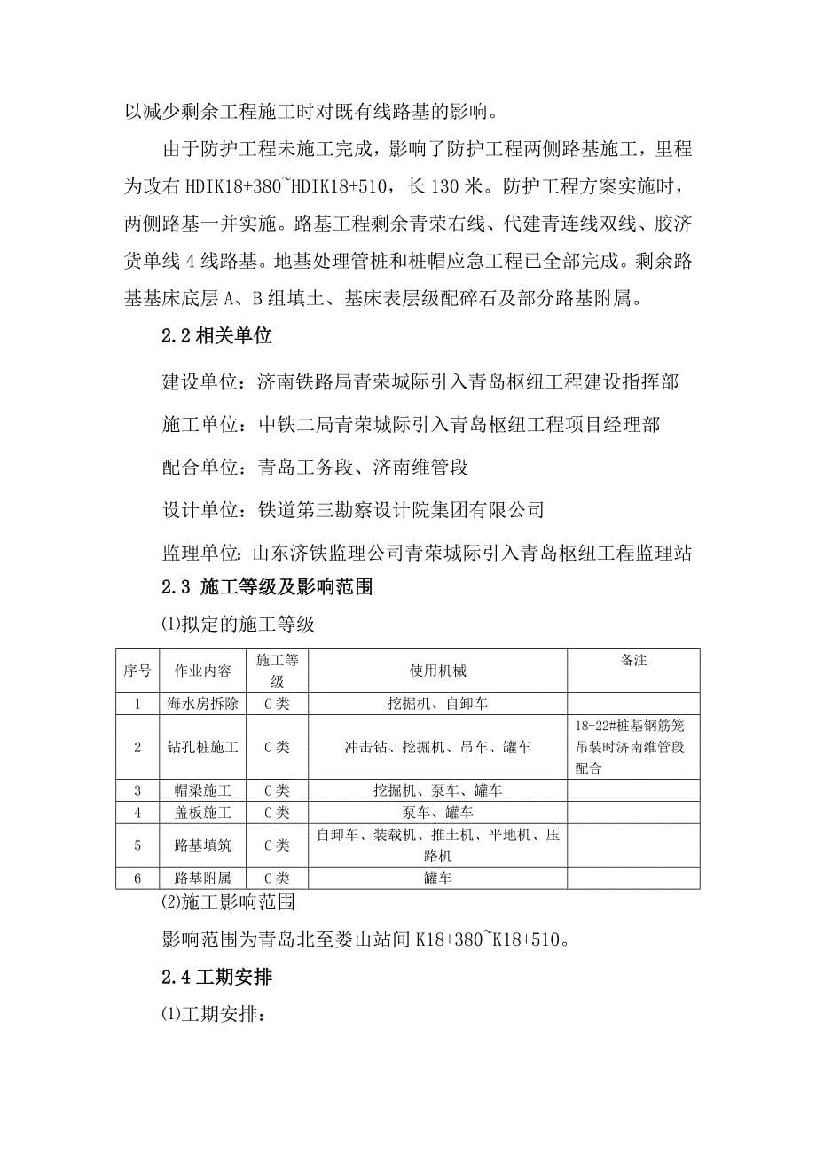 抽海水管道防护工程邻近营业线施工方案_第5页