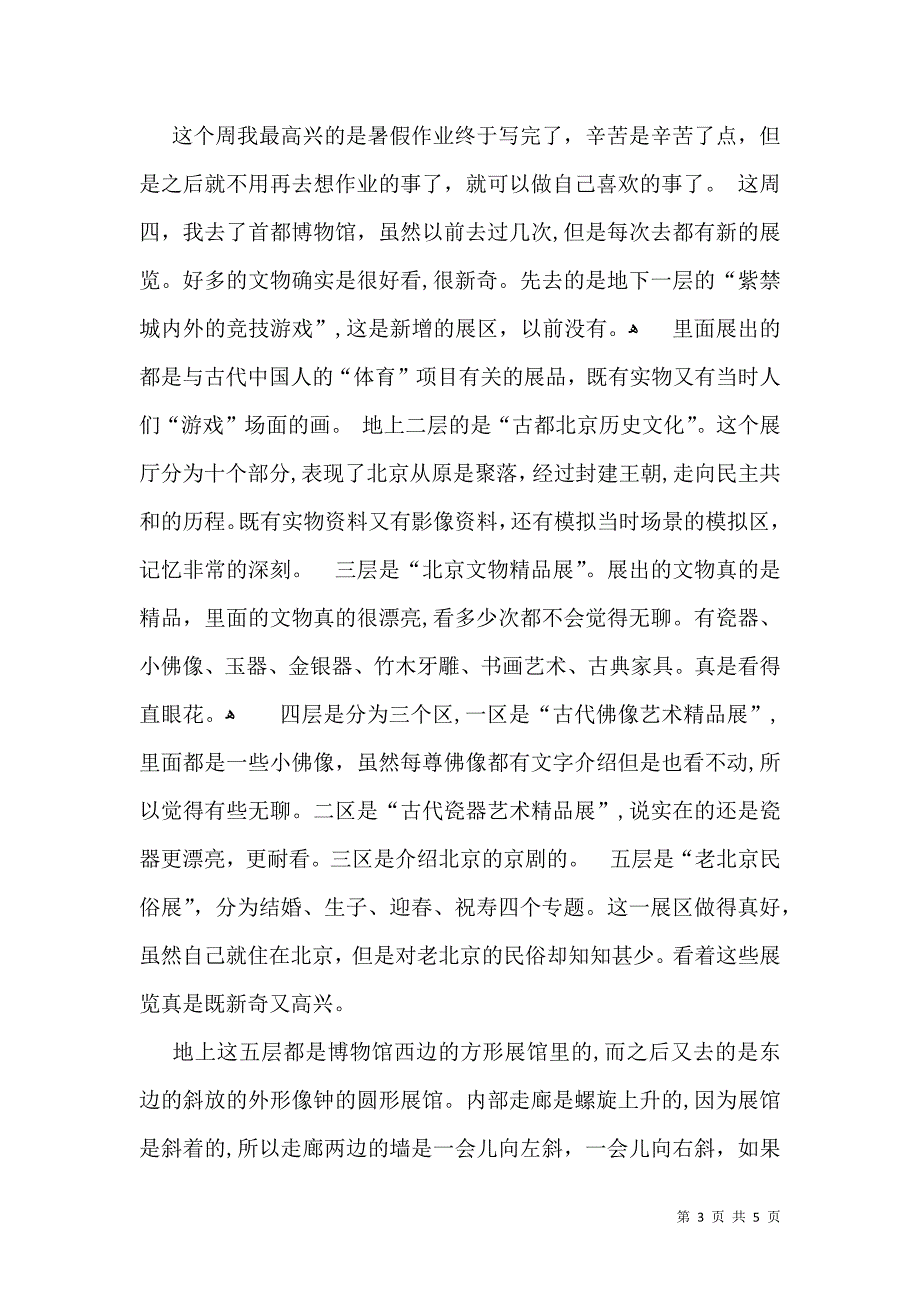 有关暑假周记模板五篇_第3页