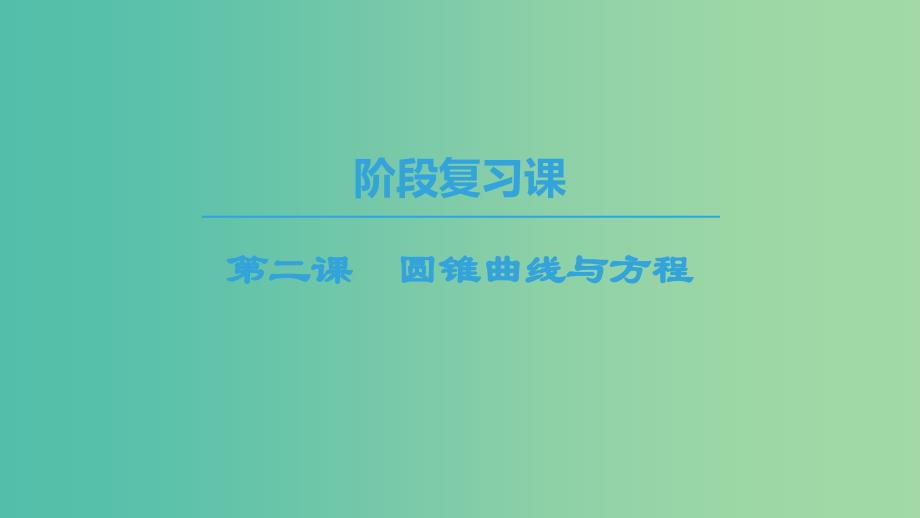 江苏专用2018-2019学年高中数学第二章圆锥曲线与方程阶段复习课课件苏教版选修.ppt_第1页