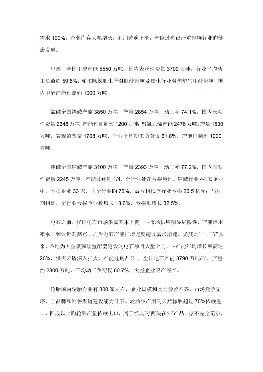 石化行业产能过剩预警报告全文_第4页