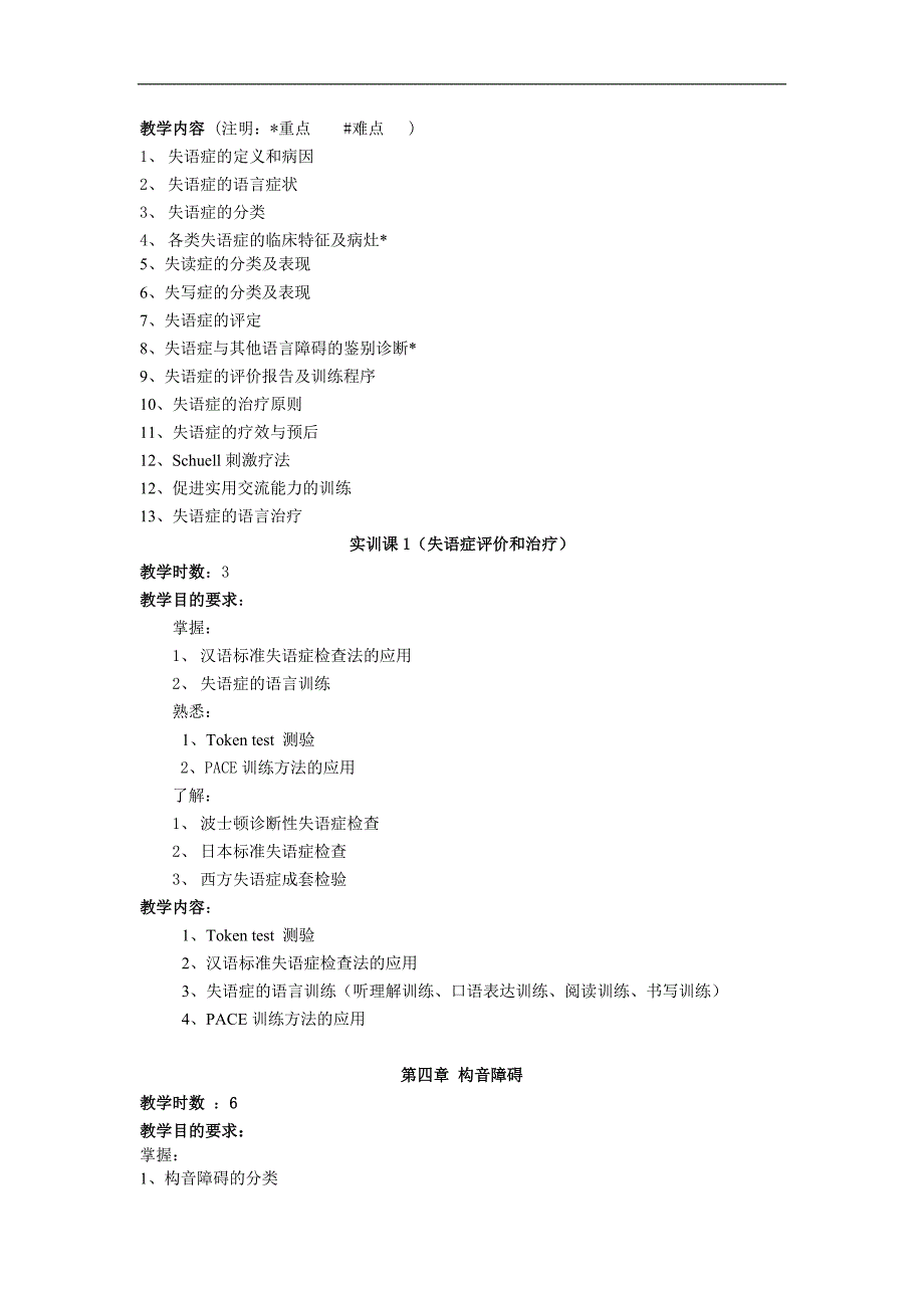 《言语治疗学》教学大纲_第3页