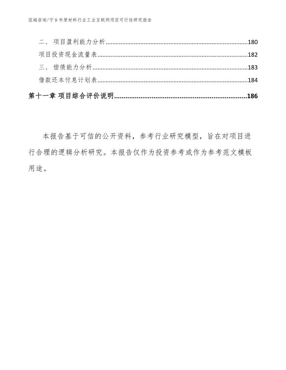 宁乡市原材料行业工业互联网项目可行性研究报告参考范文_第5页