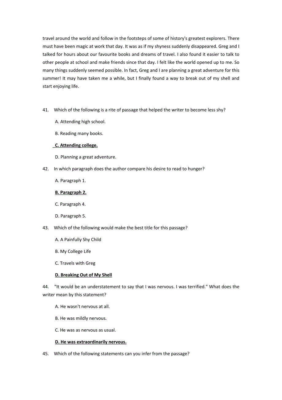 新标准大学英语综合教程3unit test答案(全)_第4页