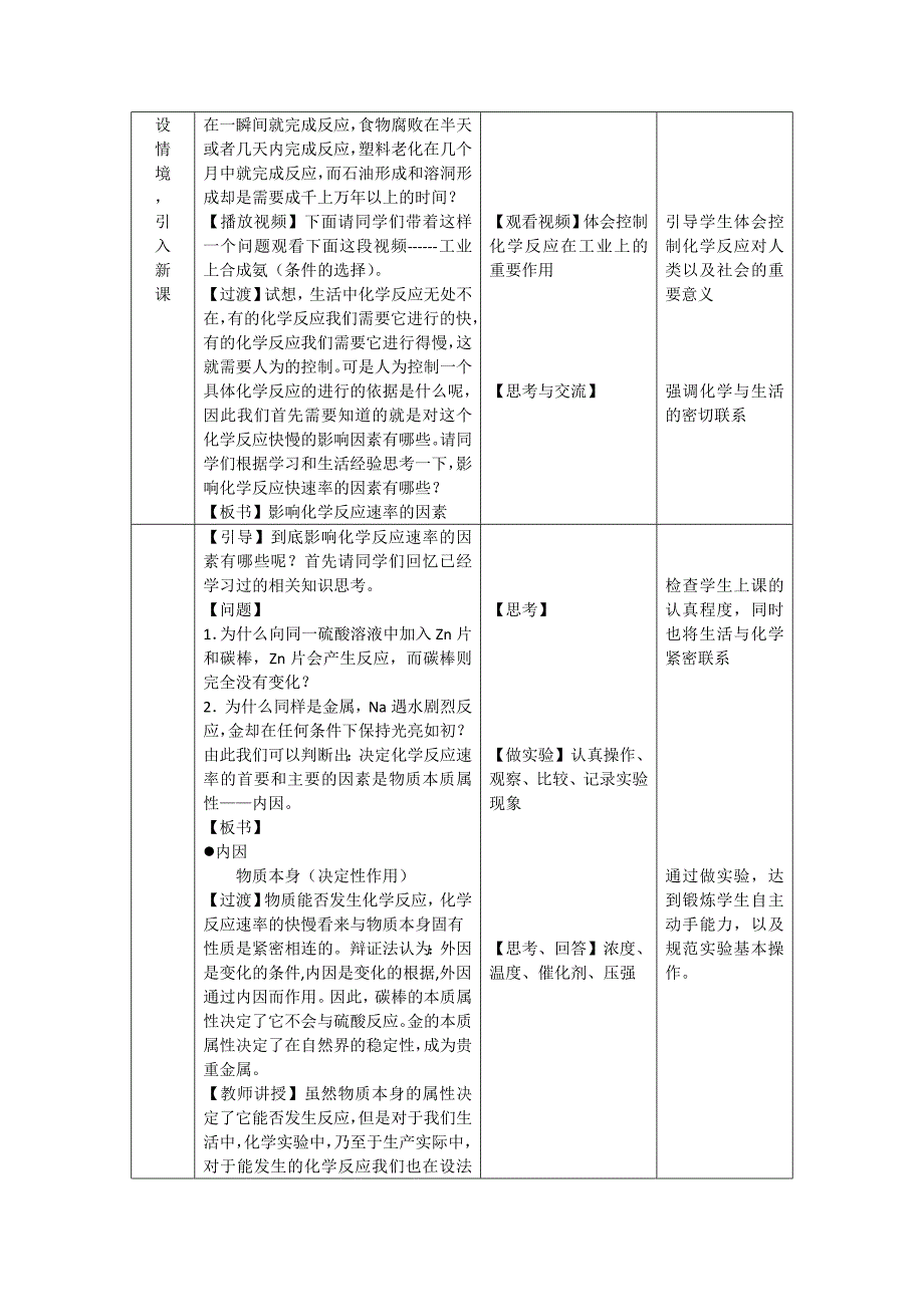 2014-2015学年万源中学人教版高中化学必修二第二章第三节--影响化学反应速率的因素.doc_第2页