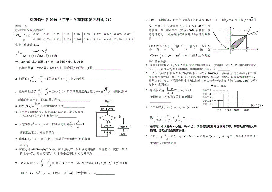 江苏省靖江市刘国钧中学刘国钧中学第一学期期末测试1人教版必修二_第1页