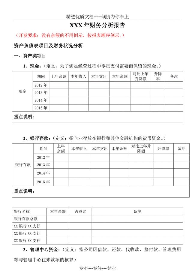 财务分析报告