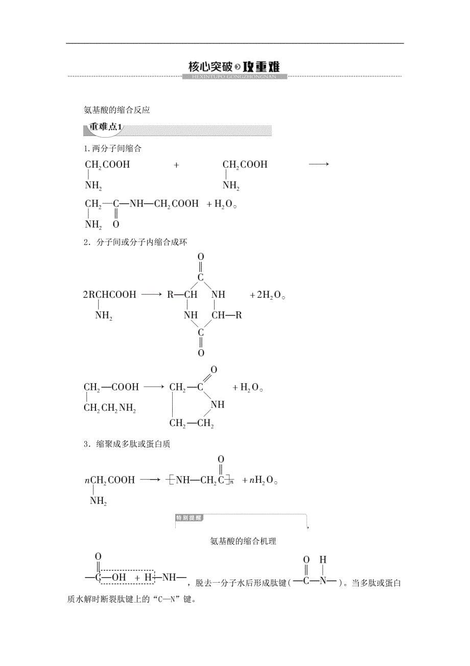 高中化学专题5第2单元氨基酸蛋白质核酸教案苏教版选修52_第5页