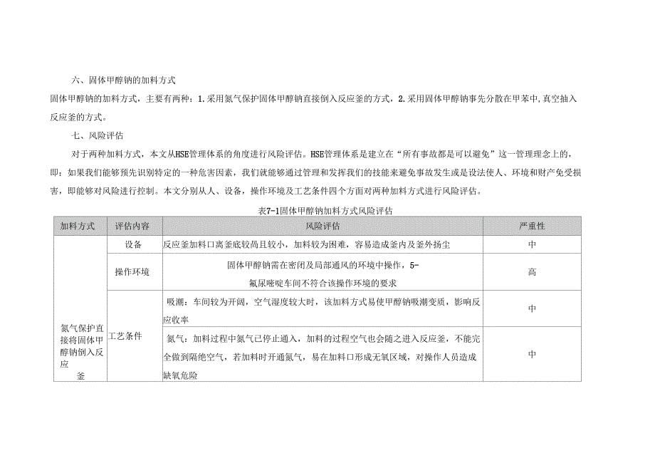 固体甲醇钠风险评估报告_第5页