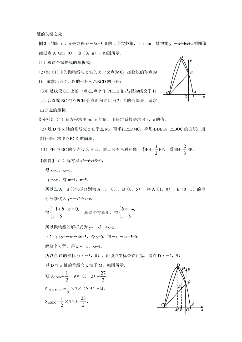 二次函数典型例题解析与习题训练(共11页)_第4页