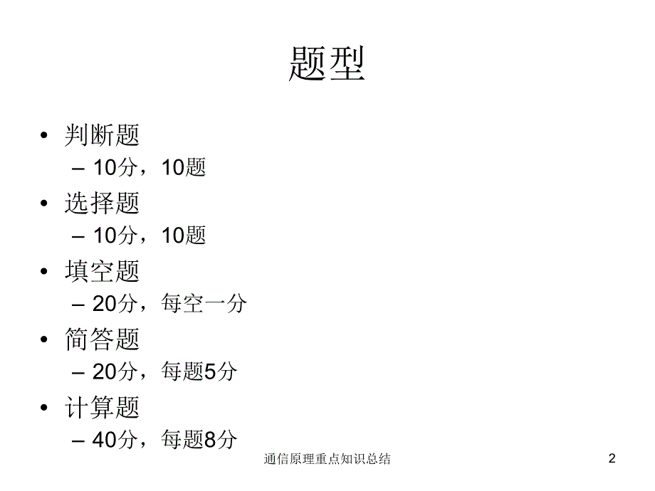 通信原理重点知识总结课件_第2页