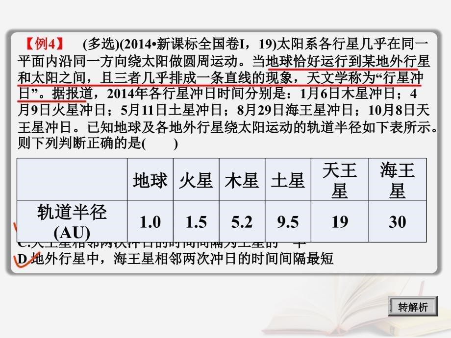 2018年高考物理一轮总复习 第四章 曲线运动 万有引力与航天 第6节（课时4）天体运动中的&amp;ldquo;四大难点&amp;rdquo;：卫星的追及相遇问题课件 鲁科版_第5页