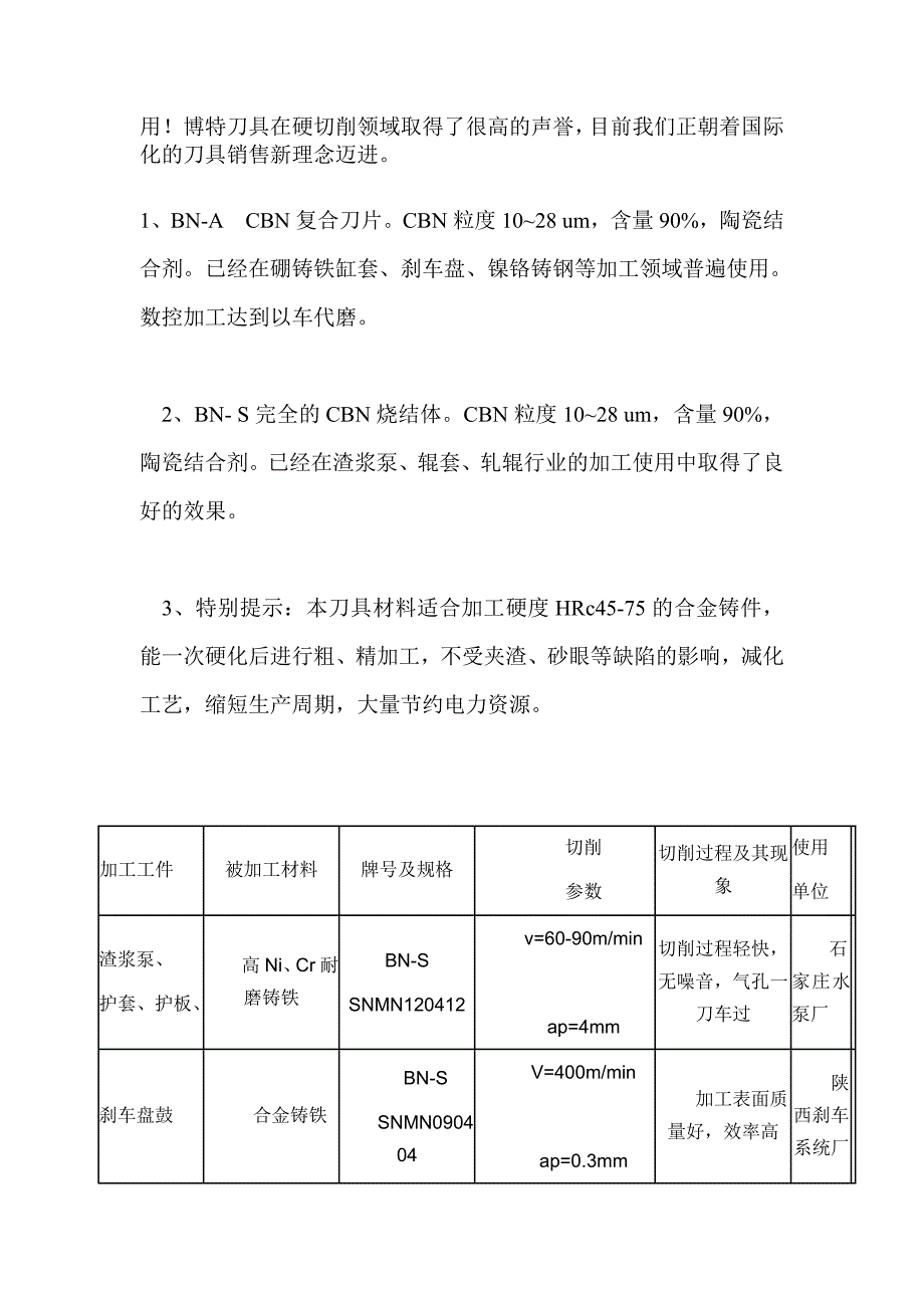 CBN超硬刀具在渣浆泵、轧辊上应用技术介绍_第4页