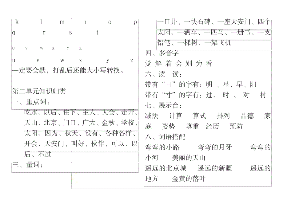 2023年小学一年级语文部编版下册知识点归纳总结全全面汇总归纳复习_第3页