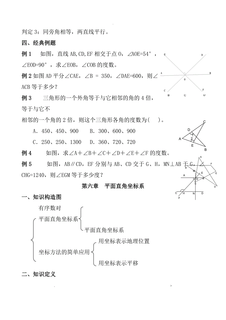 七年级下学期数学知识框架_第3页