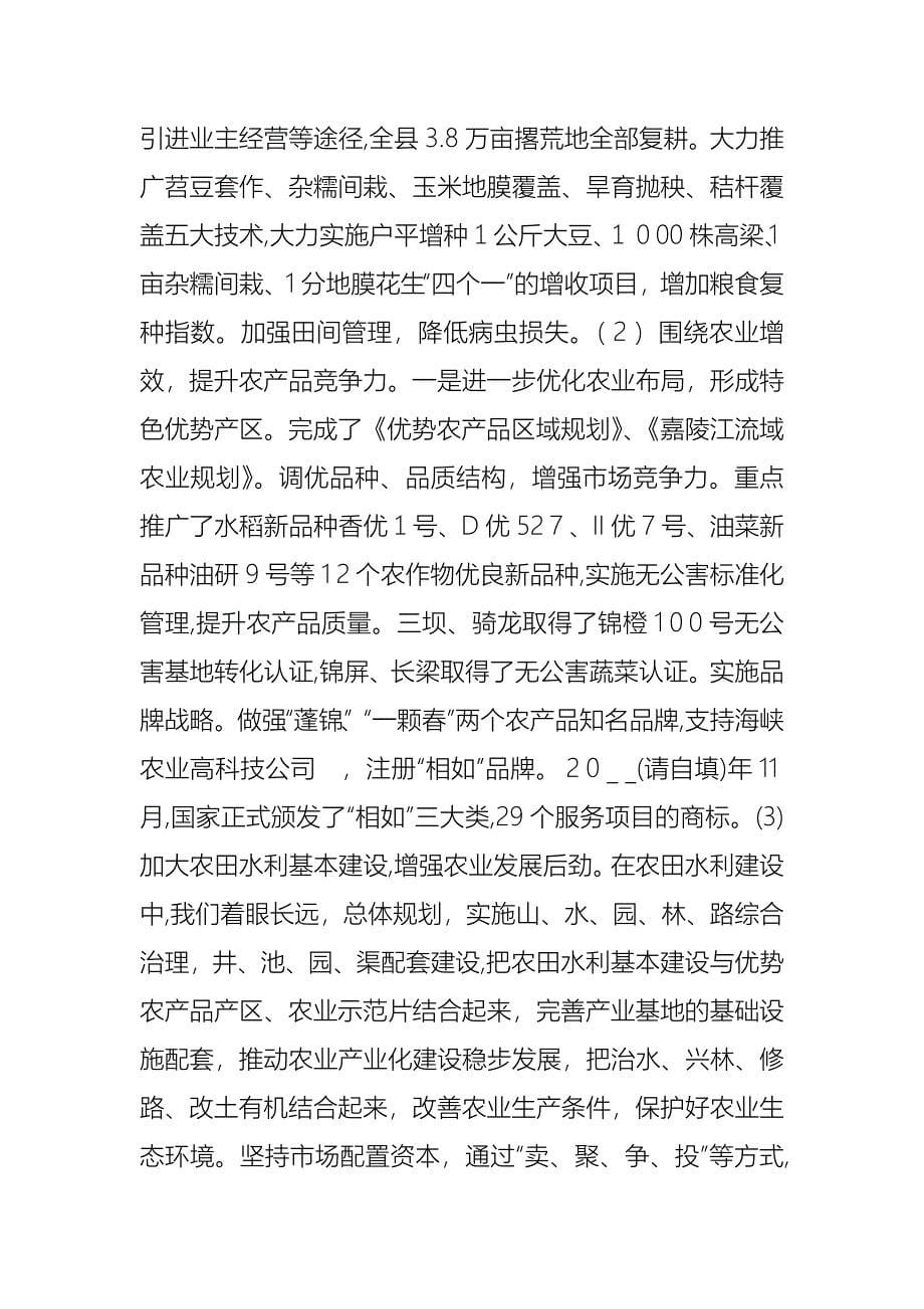 县委副书记年度述职报告_第5页