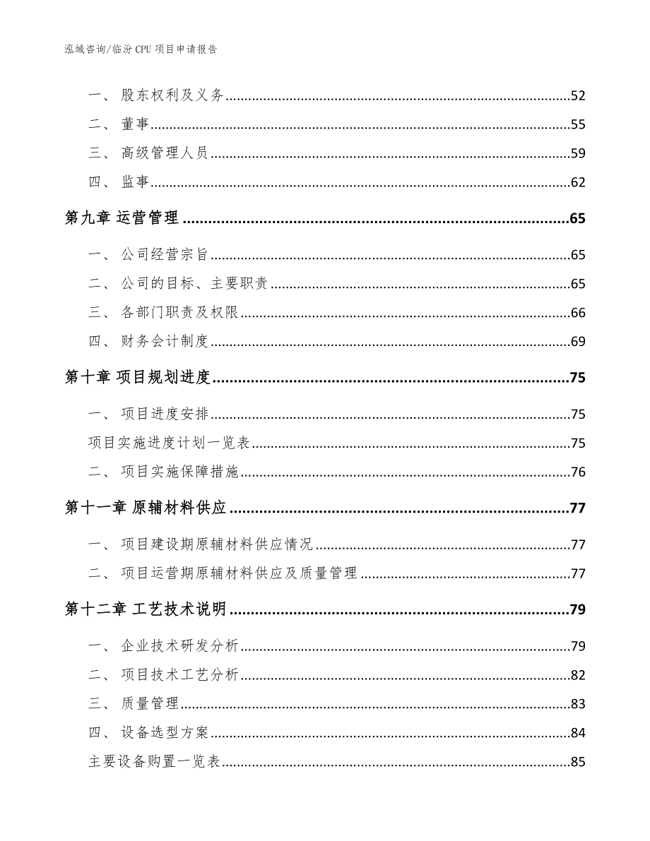 临汾CPU项目申请报告【范文】_第3页