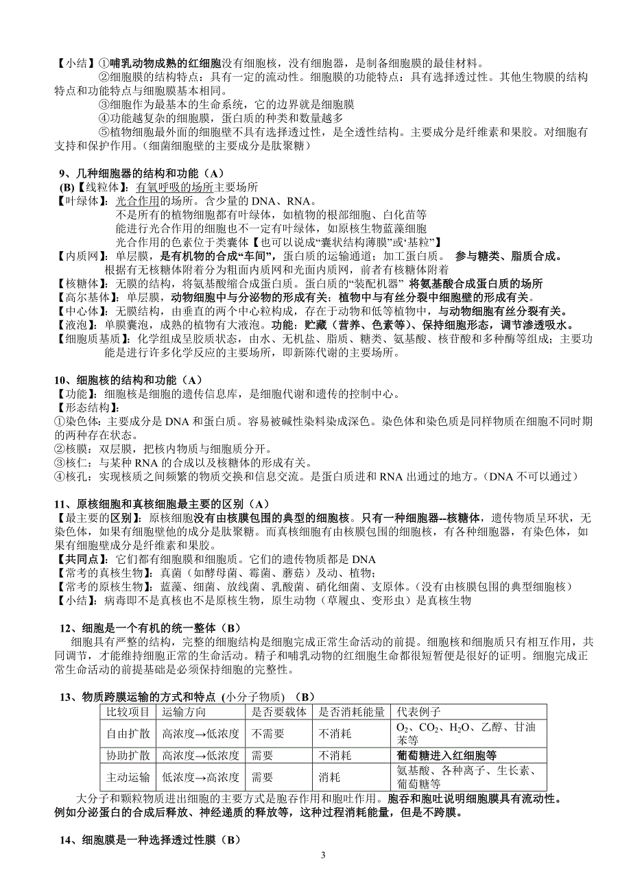 高中生物学业水平测试考点整理.doc_第3页