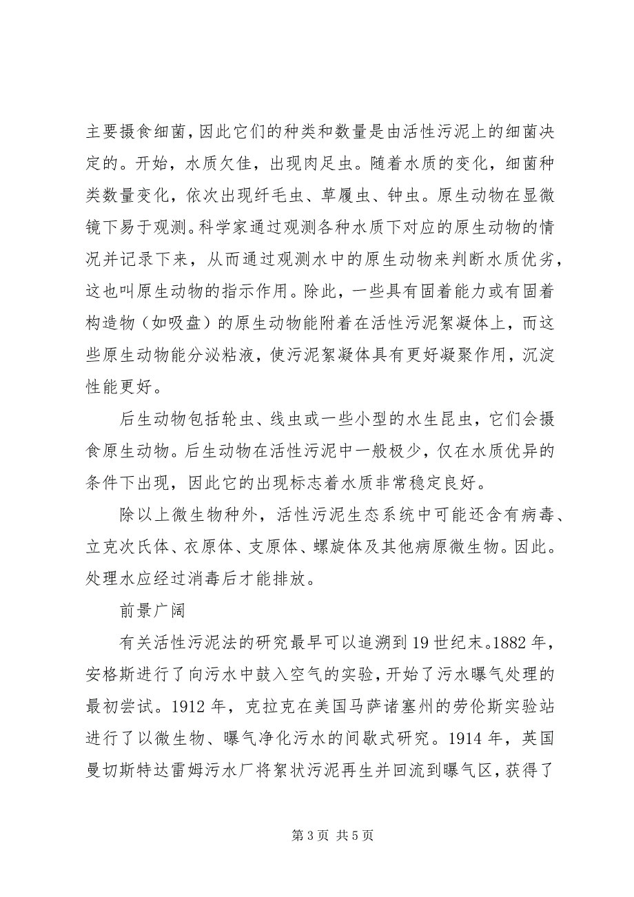 2023年前景广阔的活性污泥活性污泥处理.docx_第3页