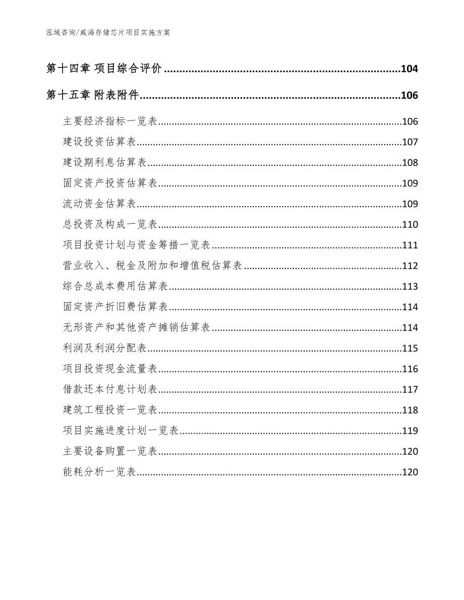 威海存储芯片项目实施方案参考范文_第5页