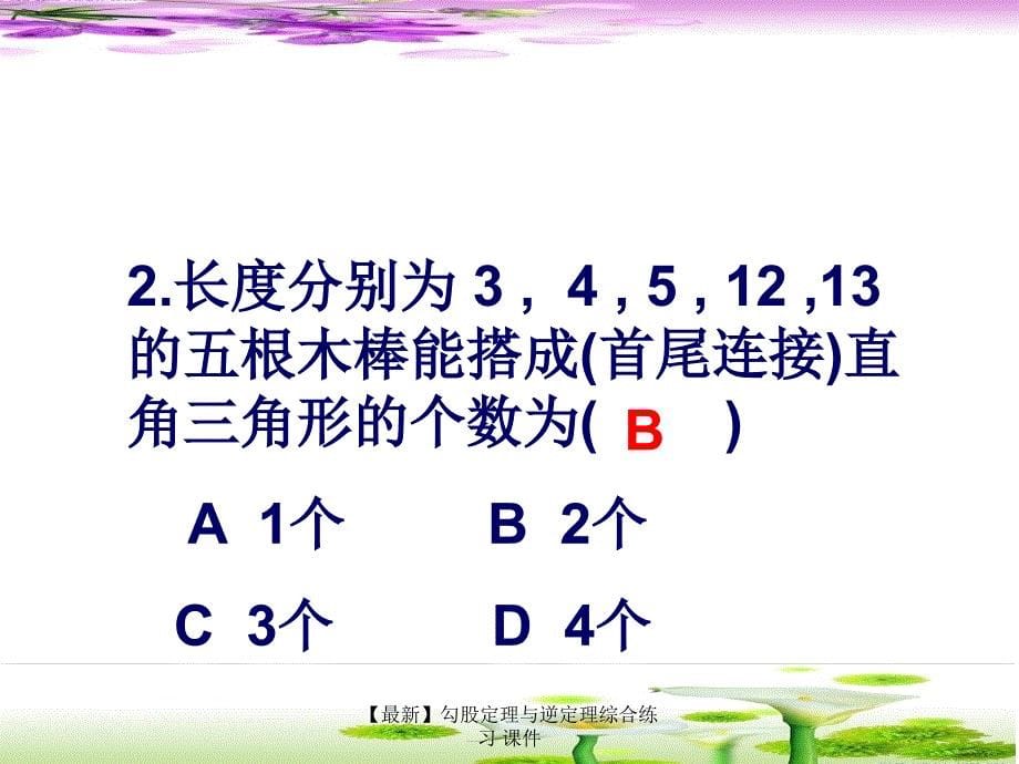 最新勾股定理与逆定理综合练习课件_第5页