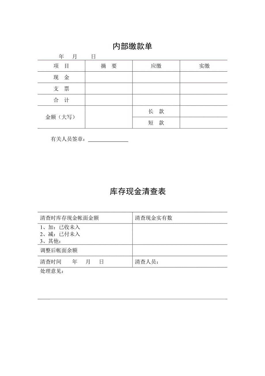 【大学课件】财务部表格大全_第2页