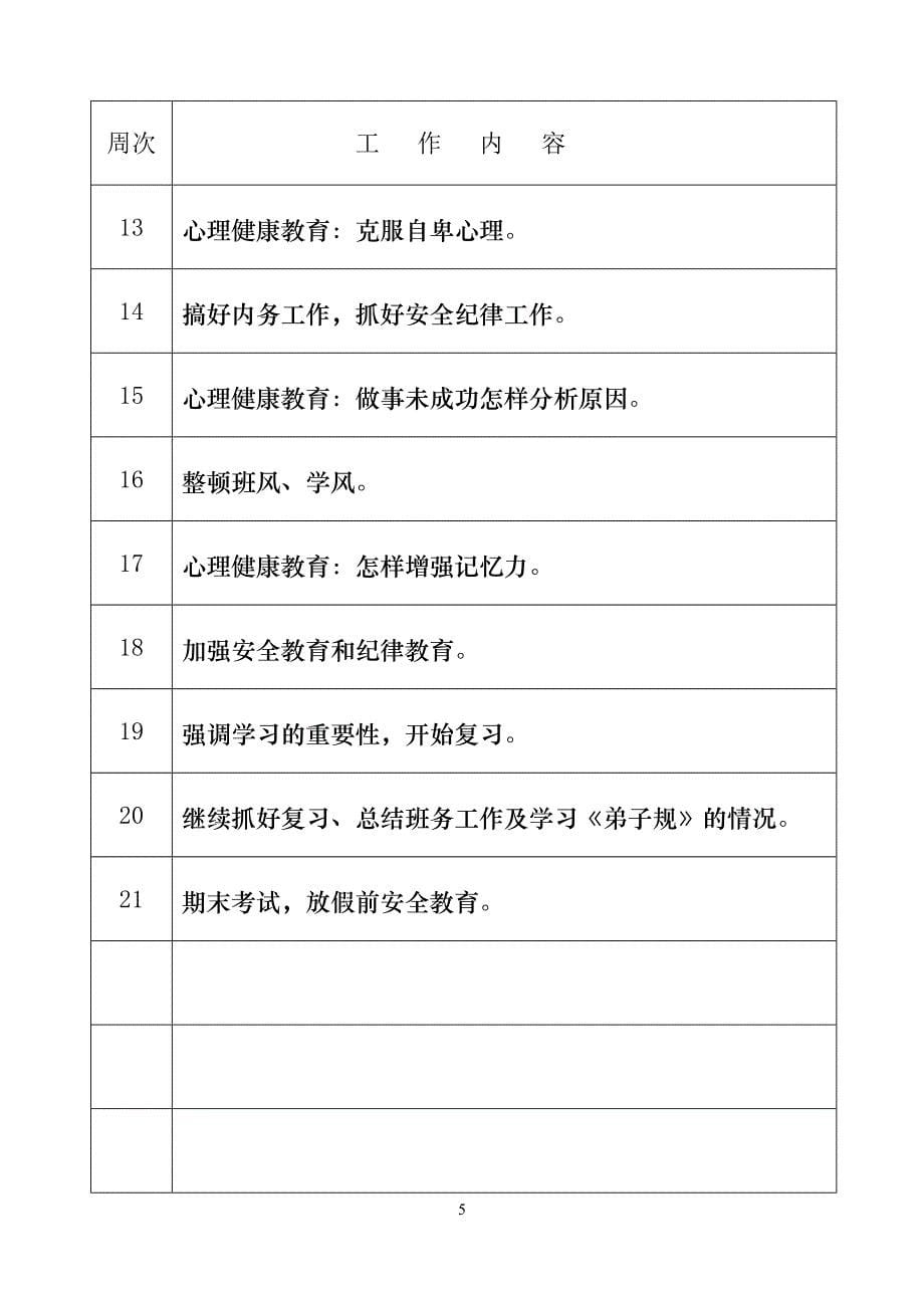 深圳市盐港中学班主任工作手册(内容已填)_第5页