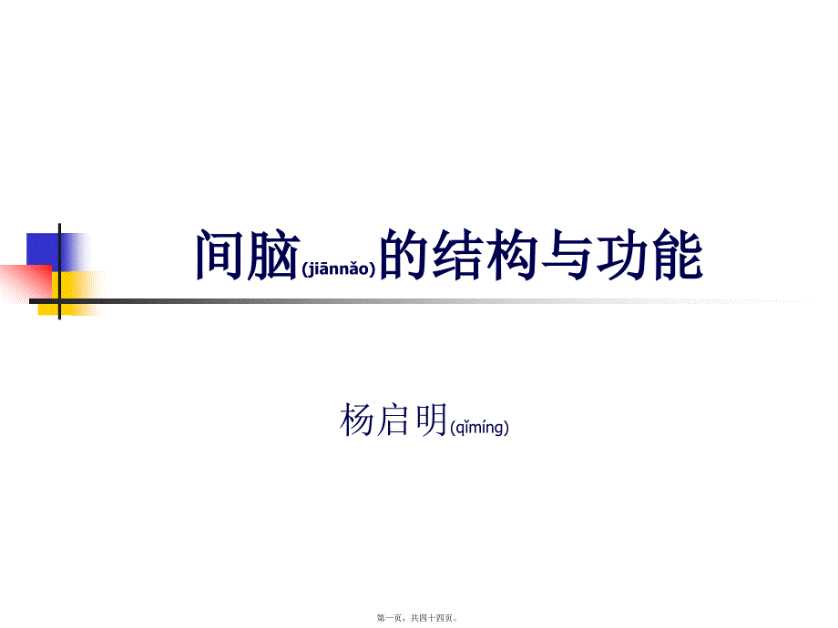 医学专题—丘脑结构及功能---副本_第1页