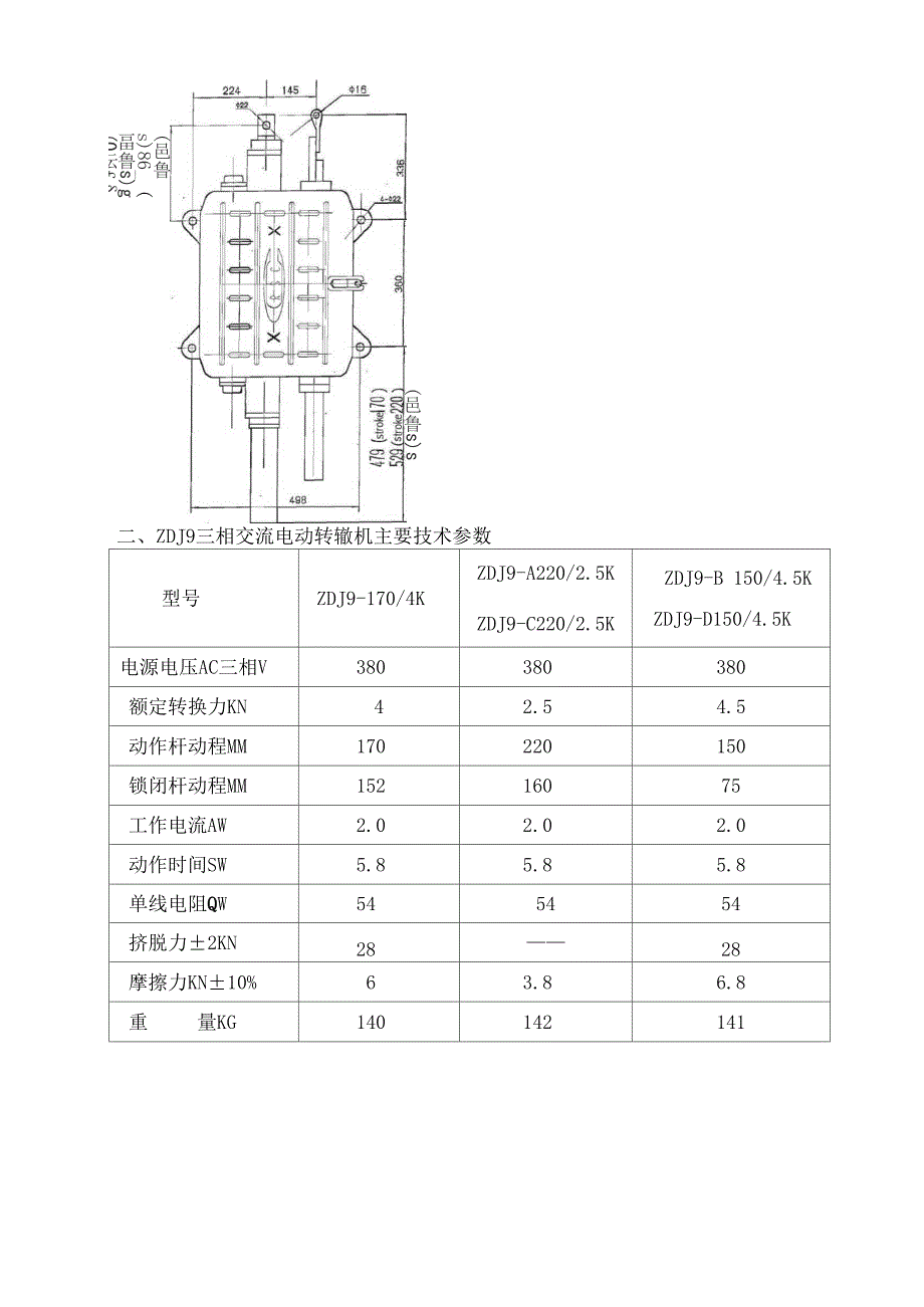 ZDJ9电动转辙机主要技术指标参数_第2页