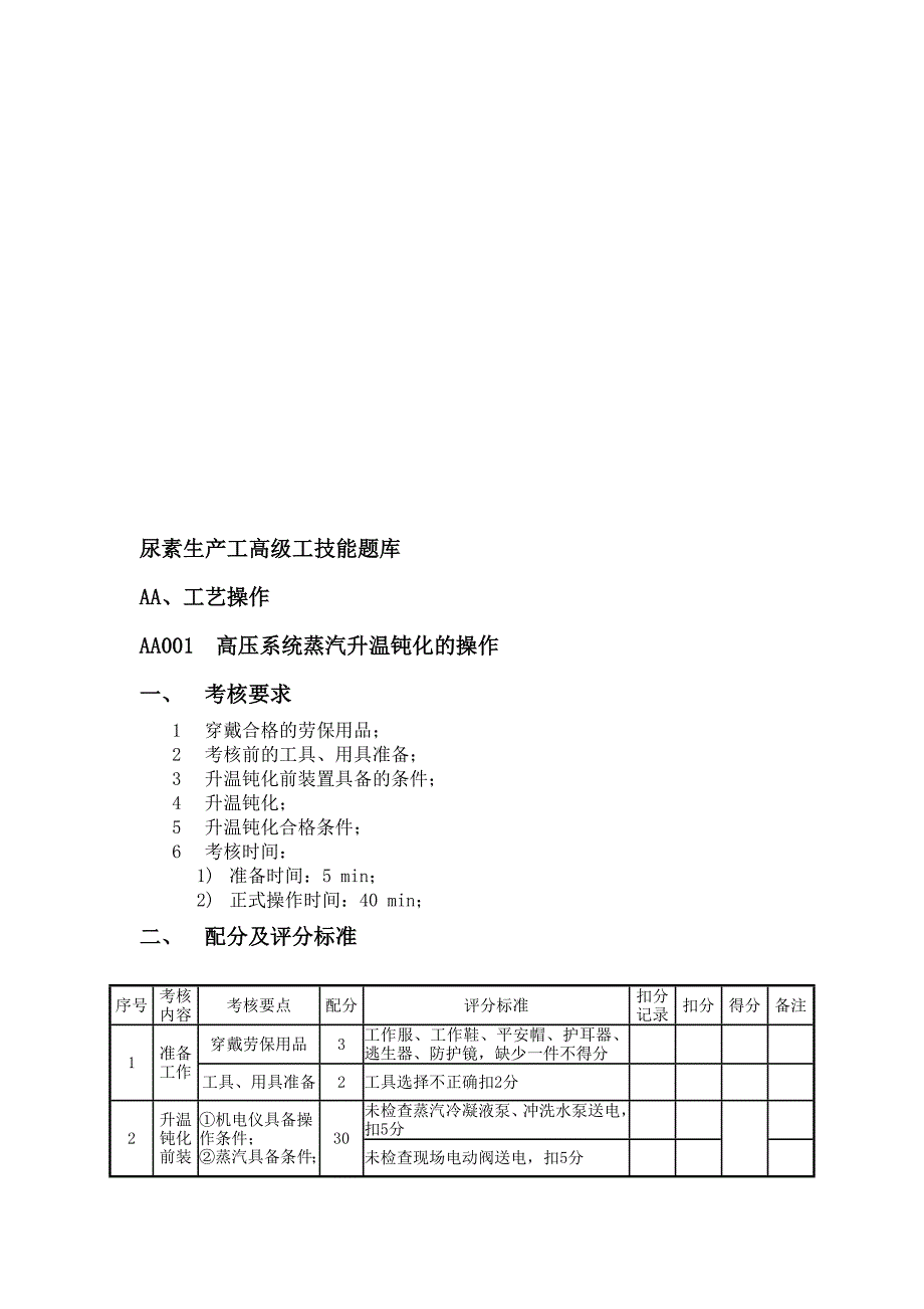 尿素高级工技能判定题库_第1页