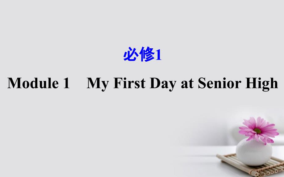 2018年高考英语一轮复习 Module 1 Deep South My First Day at Senior High课件 外研版必修1_第1页