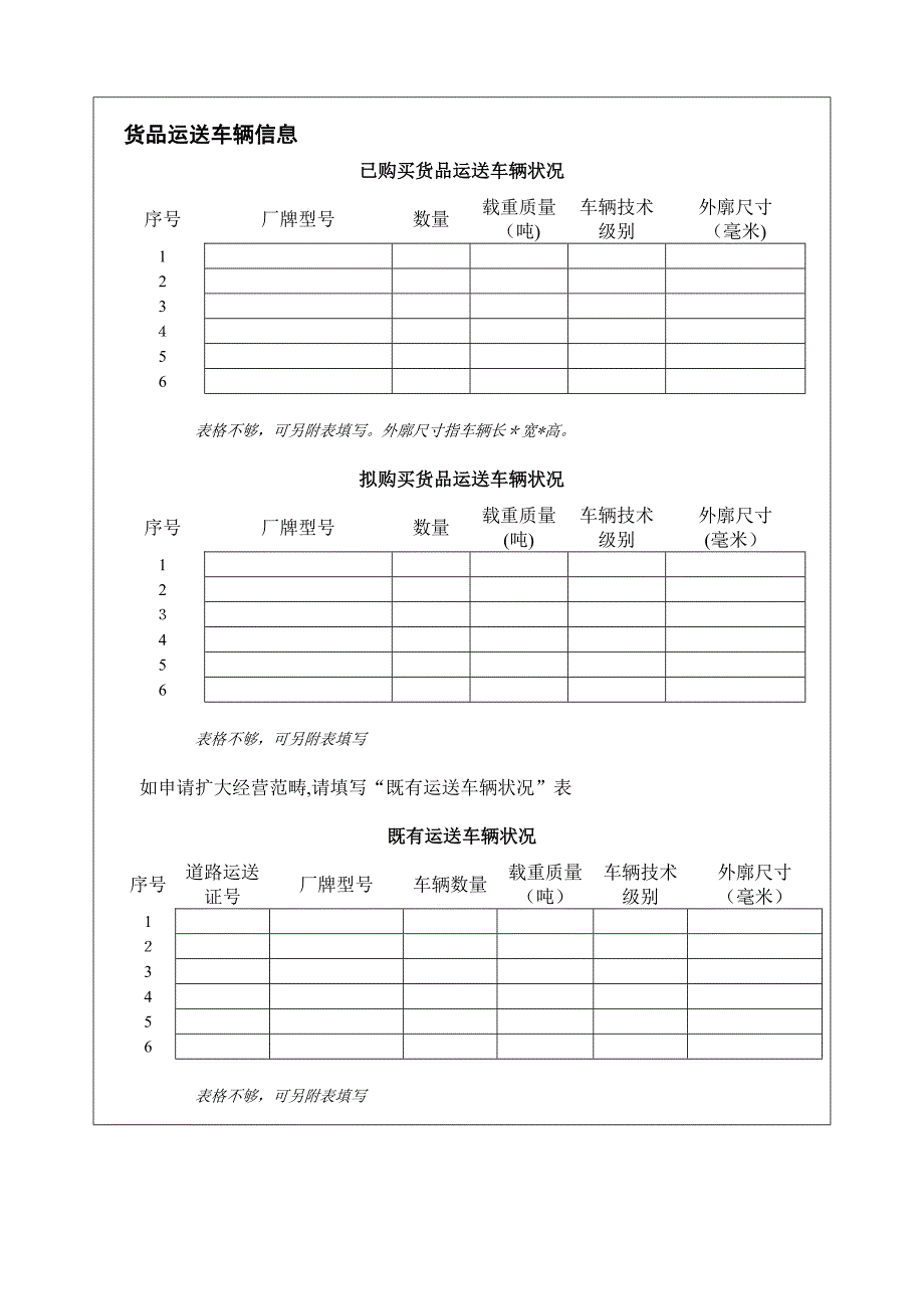 普通道路货物运输经营申请表(电子版)_第4页