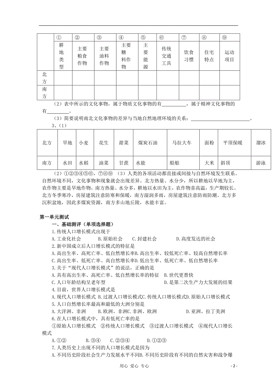 高二地理学业水平考试文科学生复习1.4地域文化与人口学案湘教版_第2页